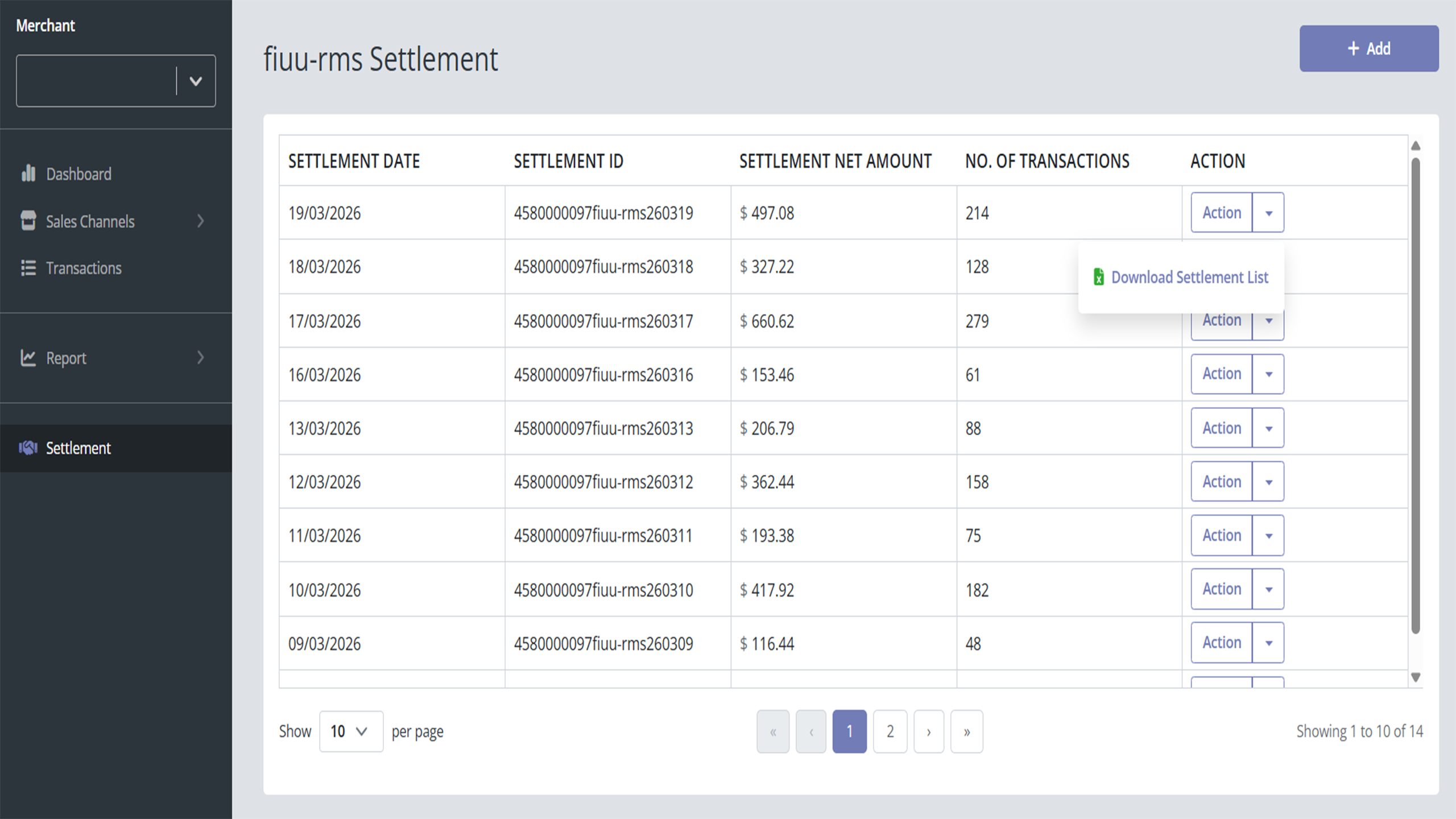Settlement Overview