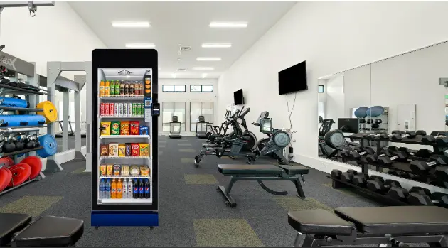 S600P vending machine in a gym and sports facility