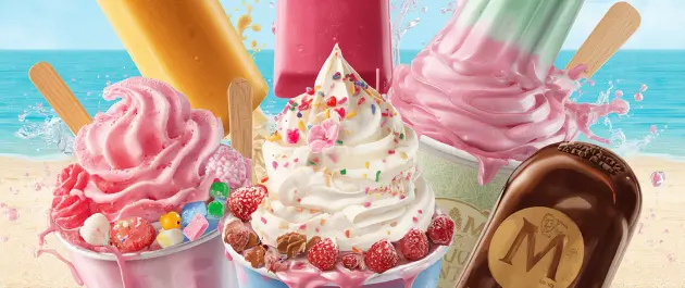 Ice cream and frozen desserts suitable for the S500P