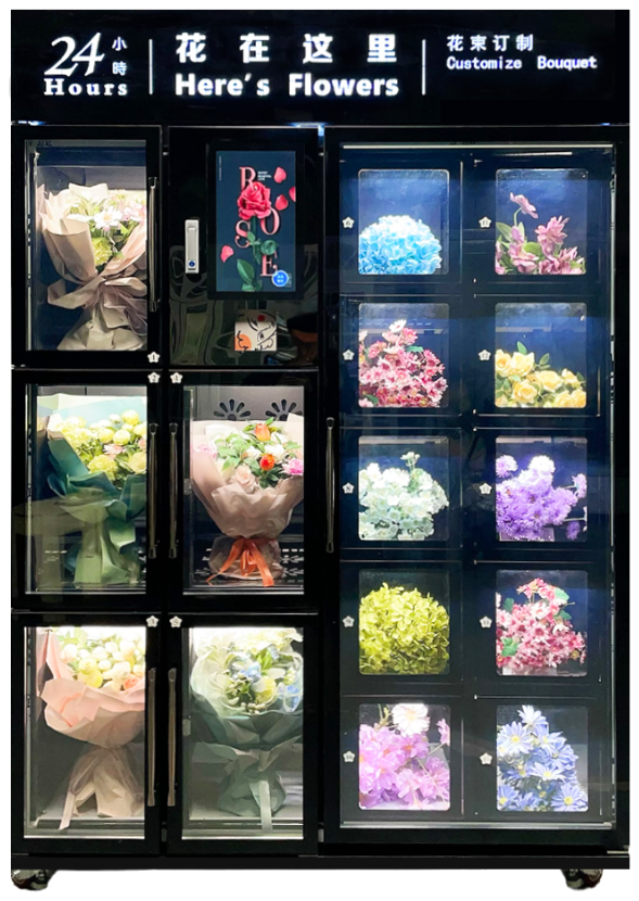 150 Mixed refrigerated flower vending machine