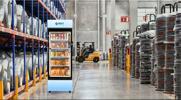 S500P vending machine in a factory and industrial site