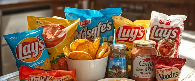 Snacks and packaged food suitable for the S400P