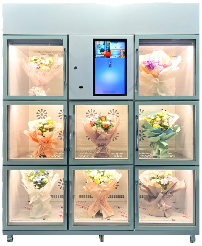 180-8 eight-compartment refrigerated flower vending machine