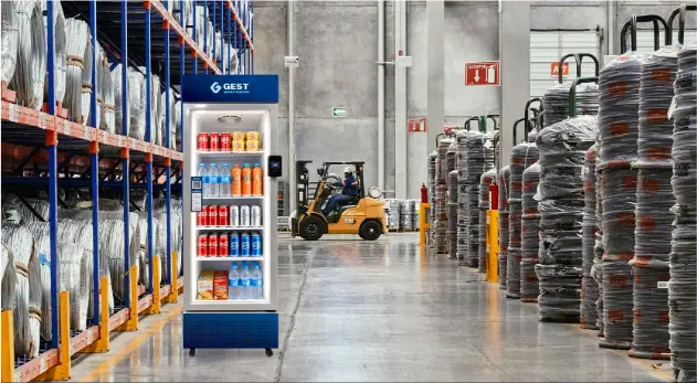 S400P vending machine in a factory and industrial site