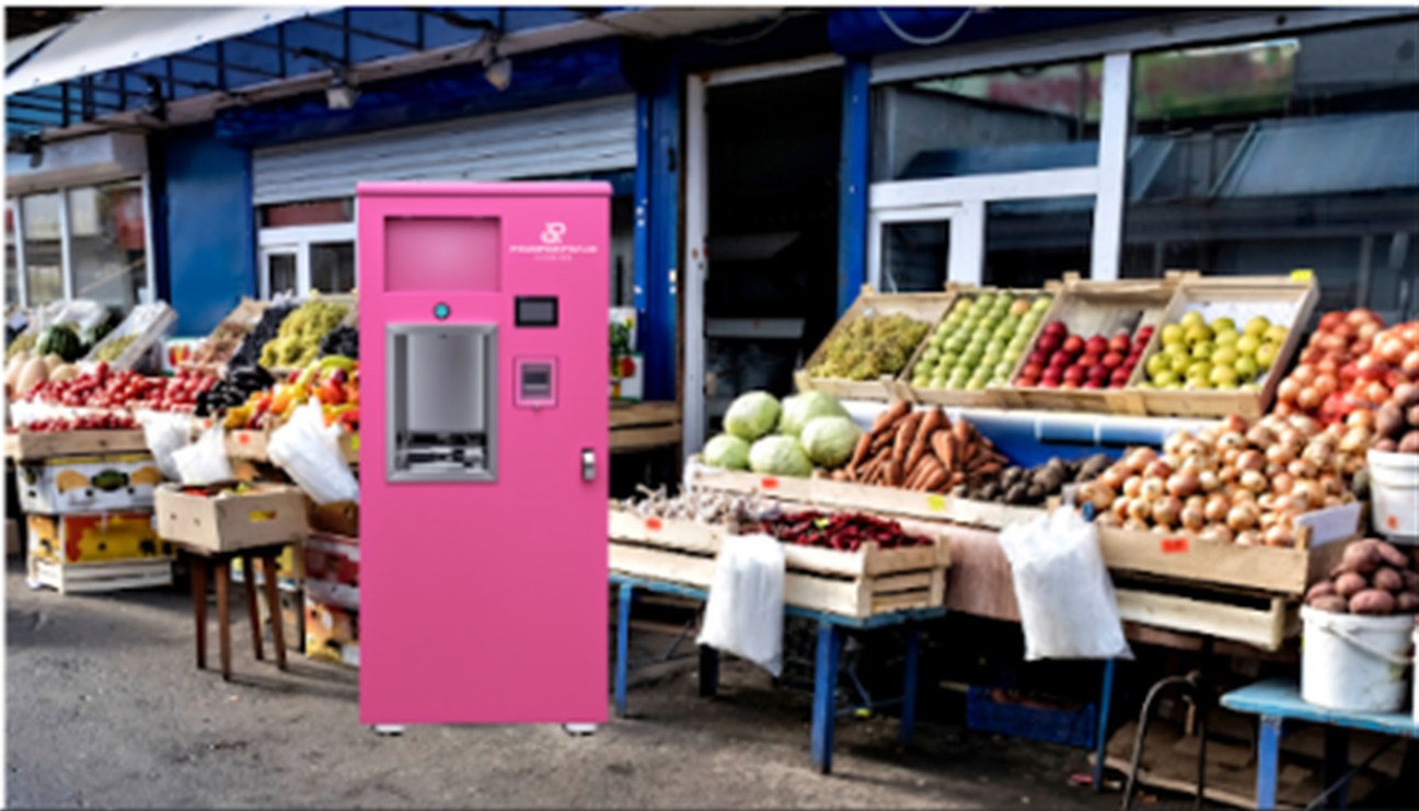 Liquid refill machine at a mini market