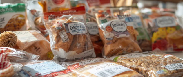 Packaged self-made frozen products